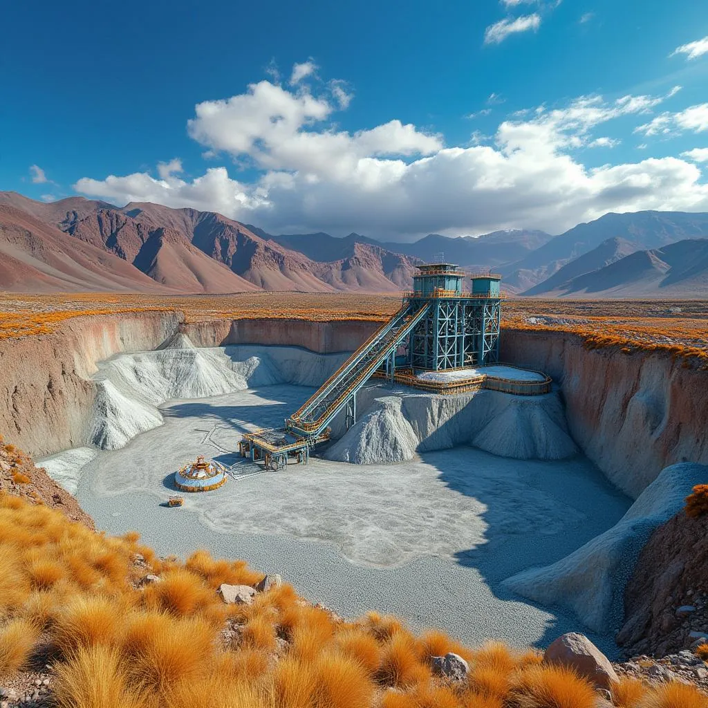 Operaciones mineras en la cordillera argentina